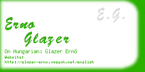 erno glazer business card